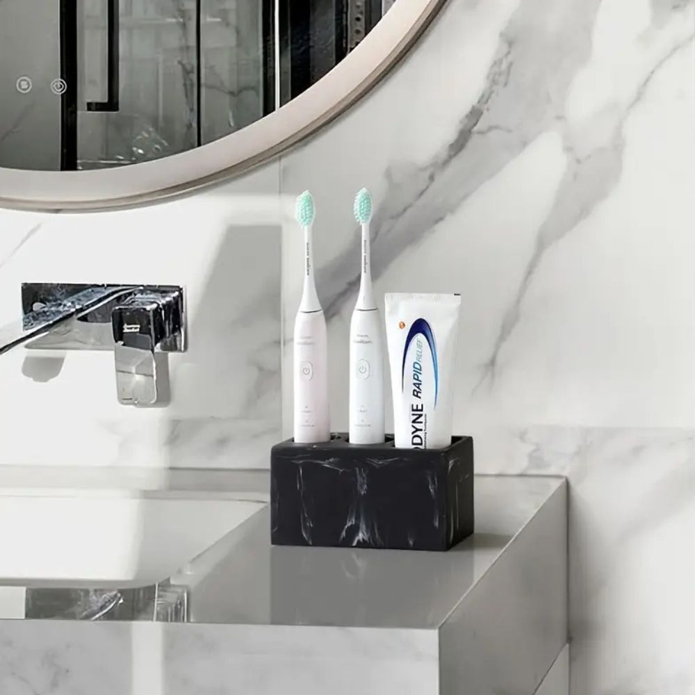 Resina Double Toothbrush Holder – Stylish & Functional
