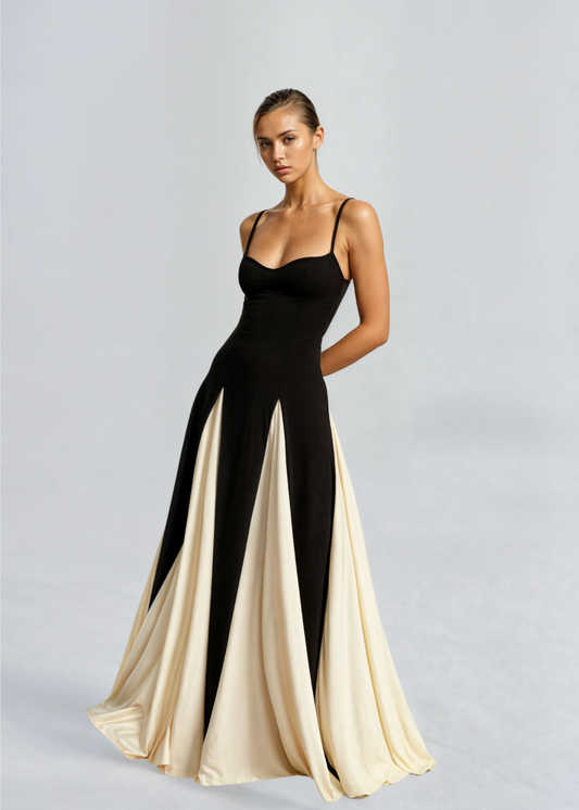 Serena women's maxi dress with flowing cut and sleeveless design