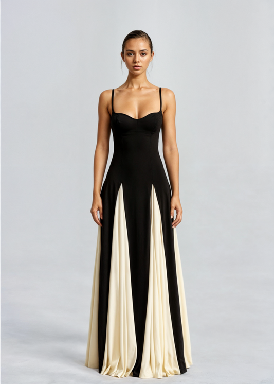Serena women's maxi dress with flowing cut and sleeveless design