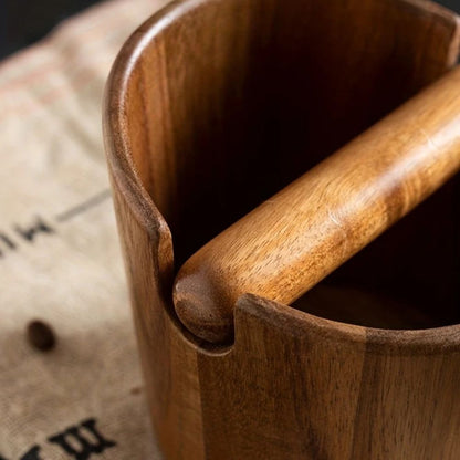 Elegant Coffee Knock Box Made of Solid Wood – Clean & Stylish for Your Espresso
