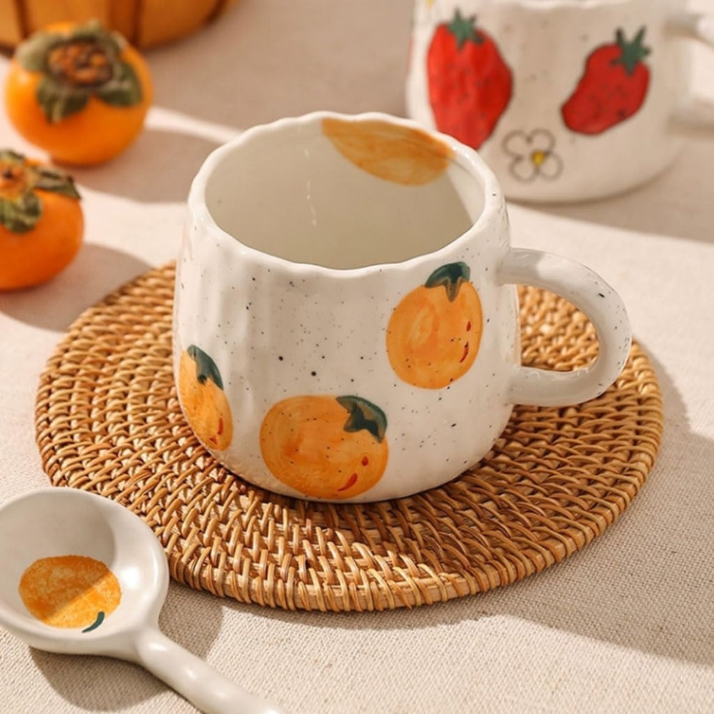 Cheerful Fruit Ceramic Mugs – Unique, Hand-Painted & Glossy