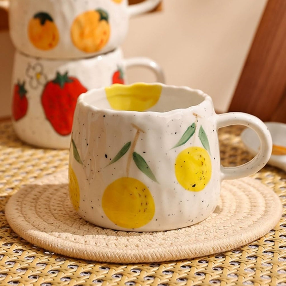 Cheerful Fruit Ceramic Mugs – Unique, Hand-Painted & Glossy