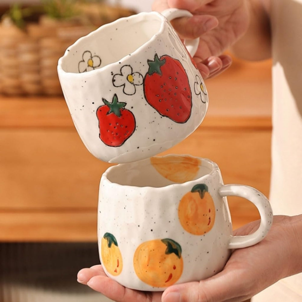 Cheerful Fruit Ceramic Mugs – Unique, Hand-Painted & Glossy