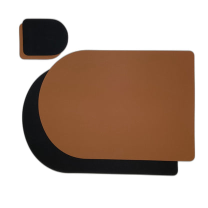 Lumivida Place Mat & Coaster – Elegant Faux Leather Accessories