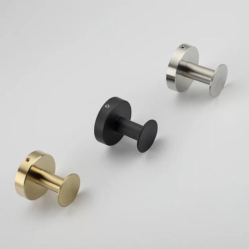Stainless steel wall hook, self-adhesive, drill-free, reusable for bathroom and kitchen
