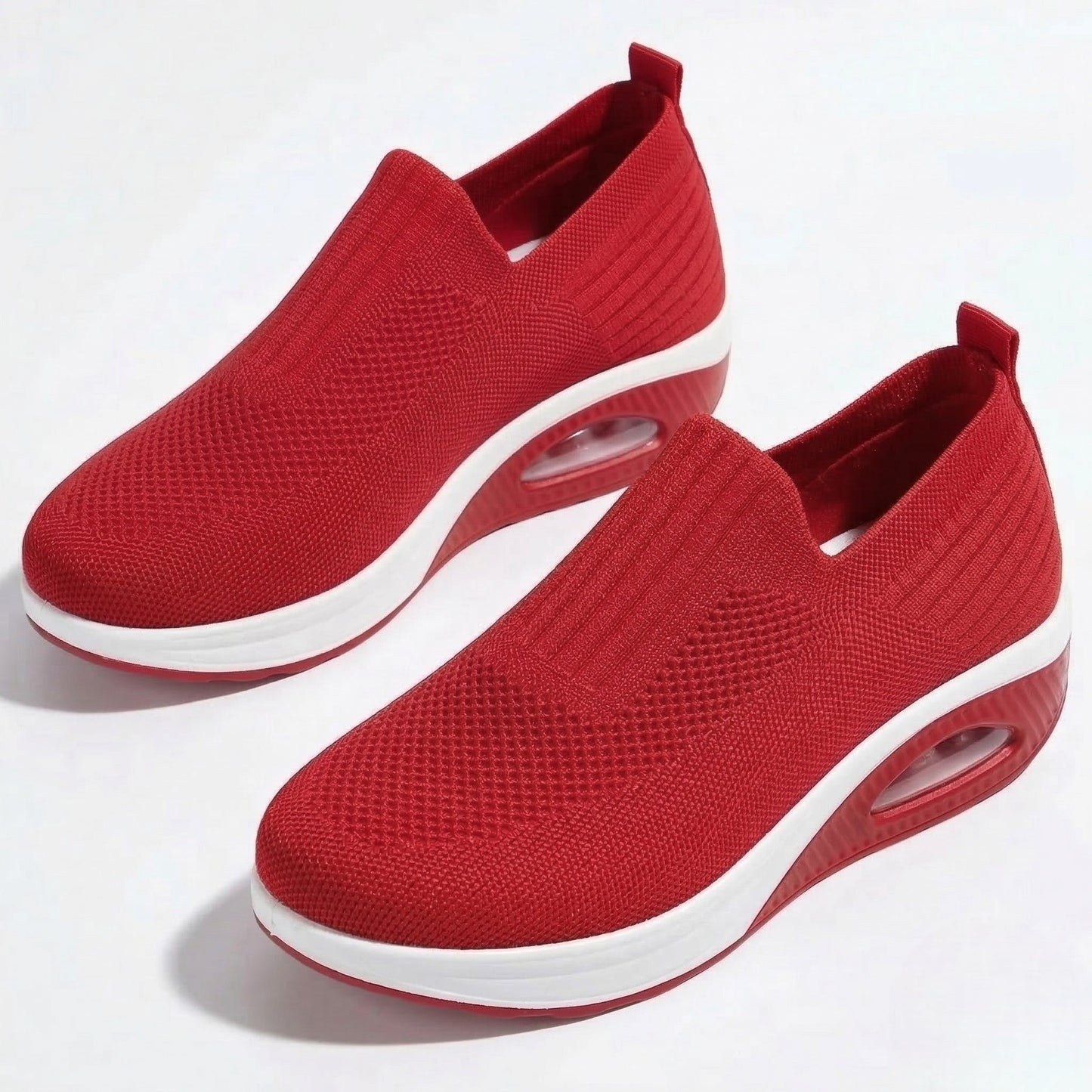 Women's sneakers with mesh upper and wedge sole