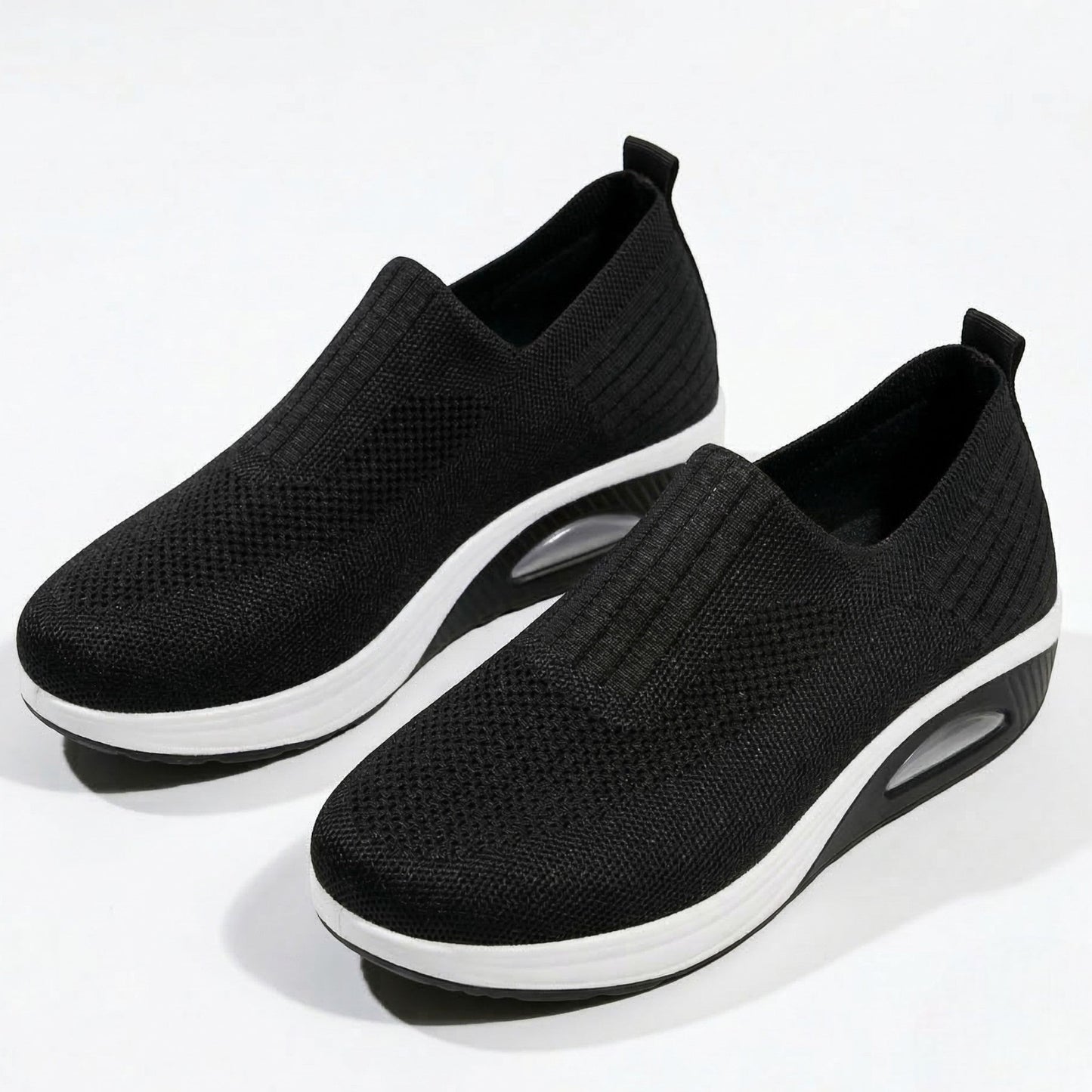 Women's sneakers with mesh upper and wedge sole
