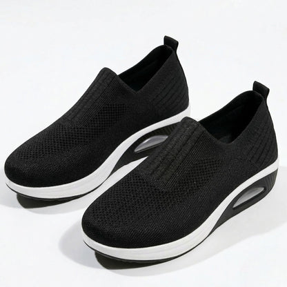 Women's sneakers with mesh upper and wedge sole