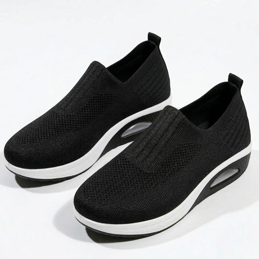 Women's sneakers with mesh upper and wedge sole