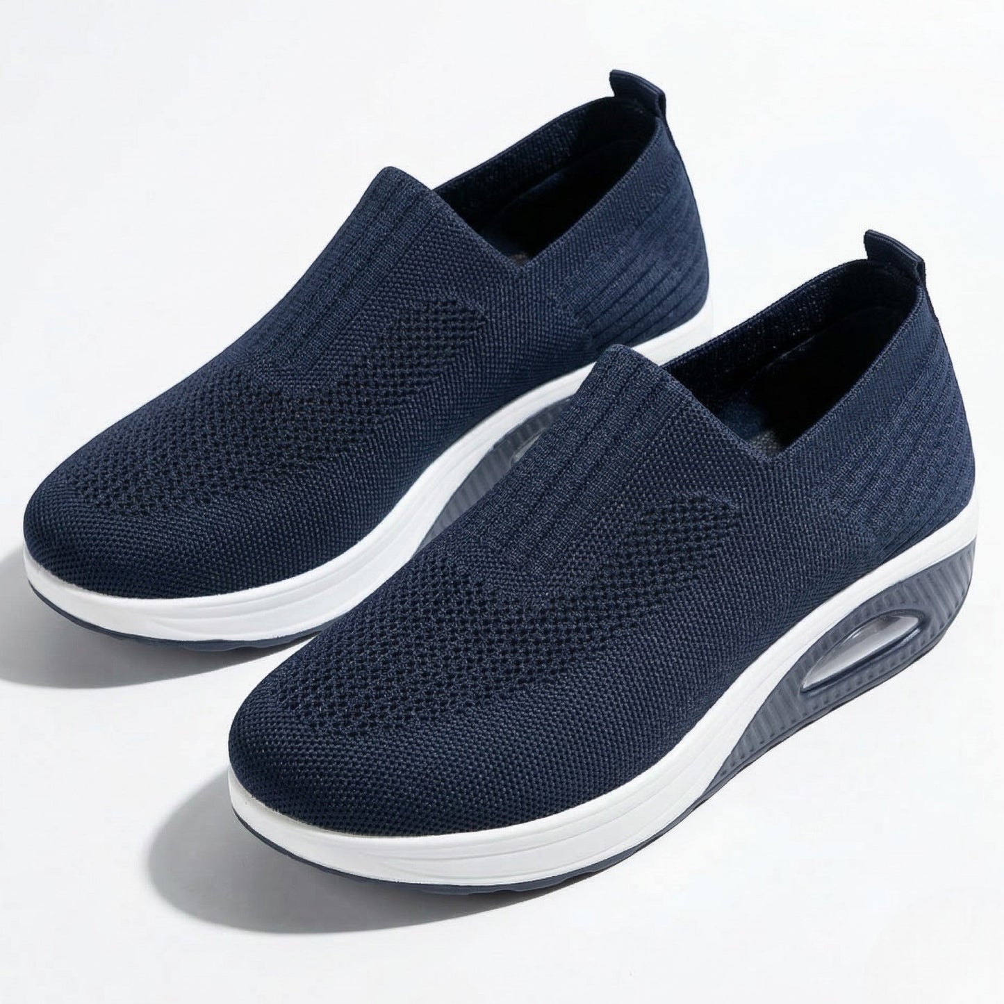 Women's sneakers with mesh upper and wedge sole