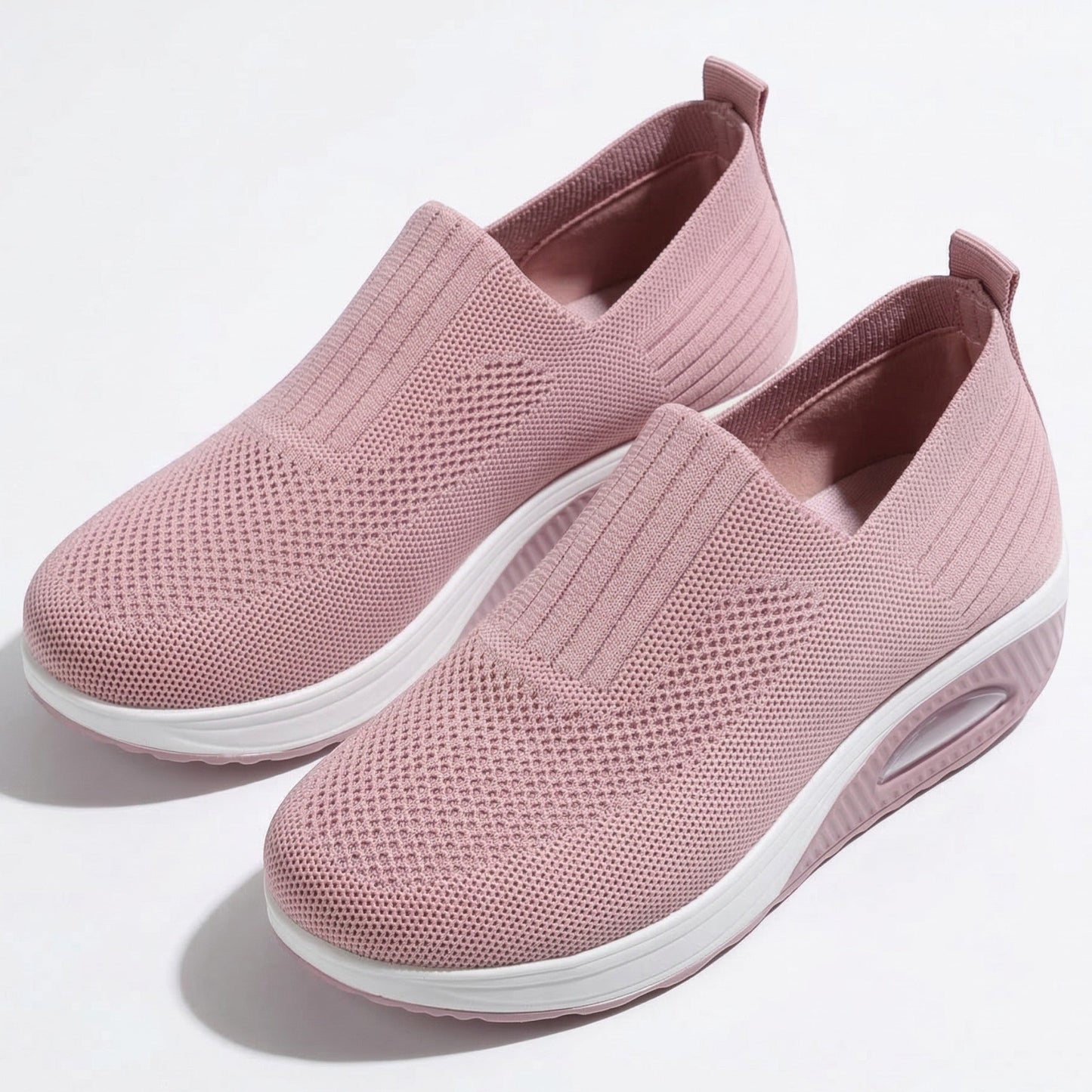Women's sneakers with mesh upper and wedge sole