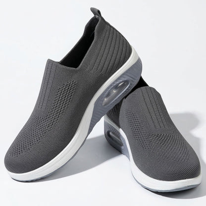 Women's sneakers with mesh upper and wedge sole