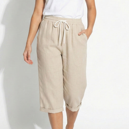 Damen-Caprihose mit Kordelzug