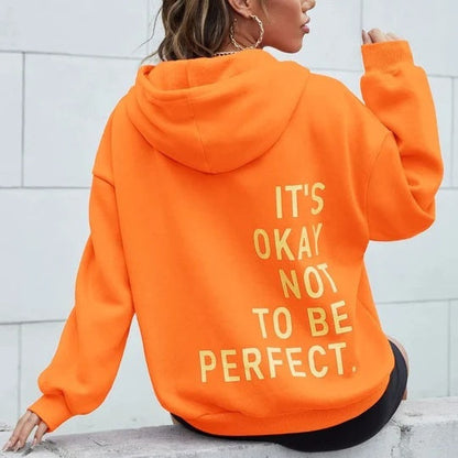 Women's hoodie with long sleeves and hood