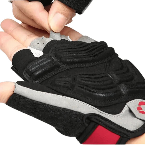 Cycling gloves, breathable with gel padding