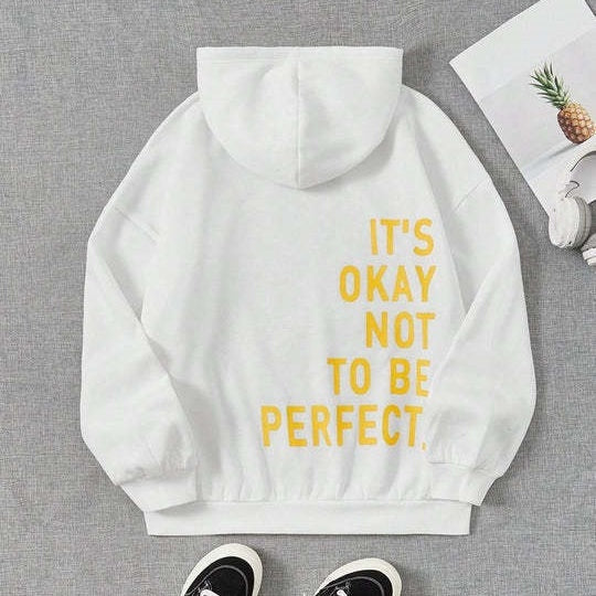 Women's hoodie with long sleeves and hood