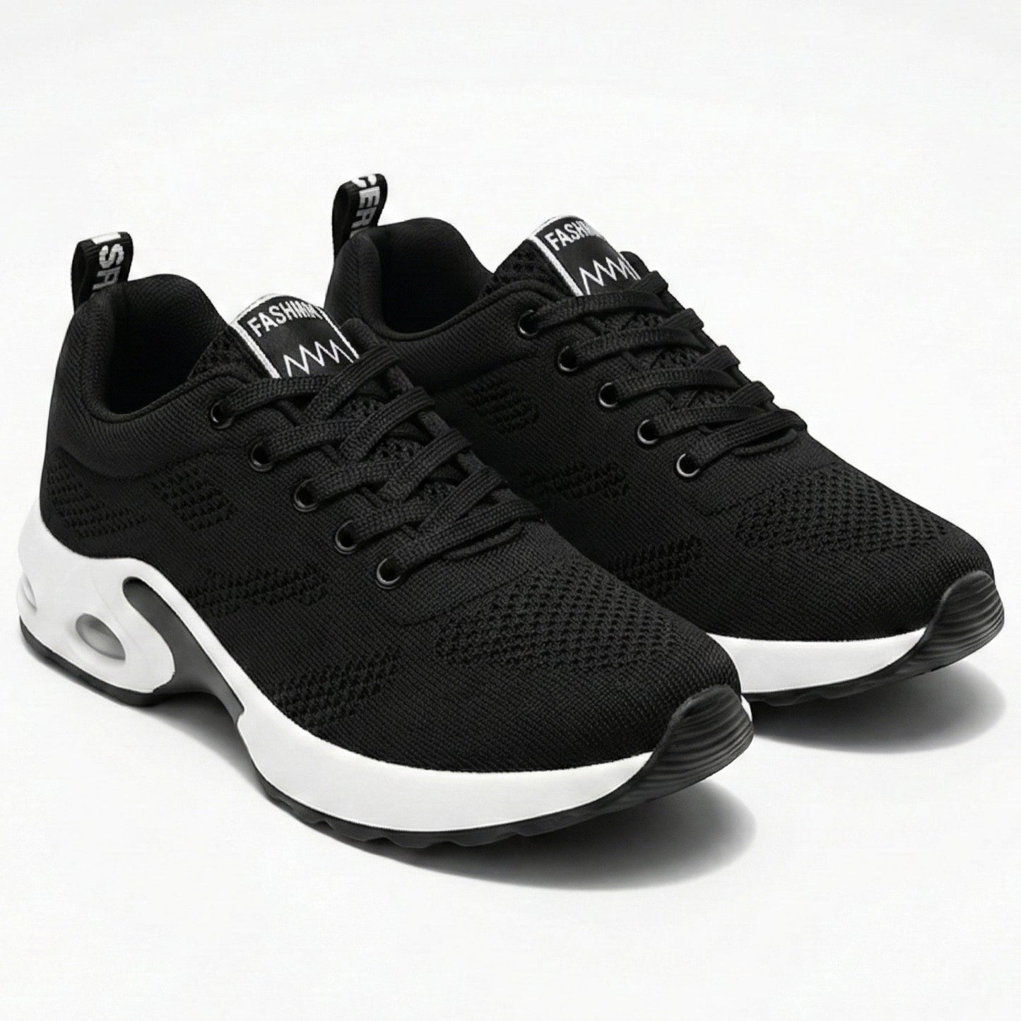 Women's walking shoes with air cushioning and breathable mesh