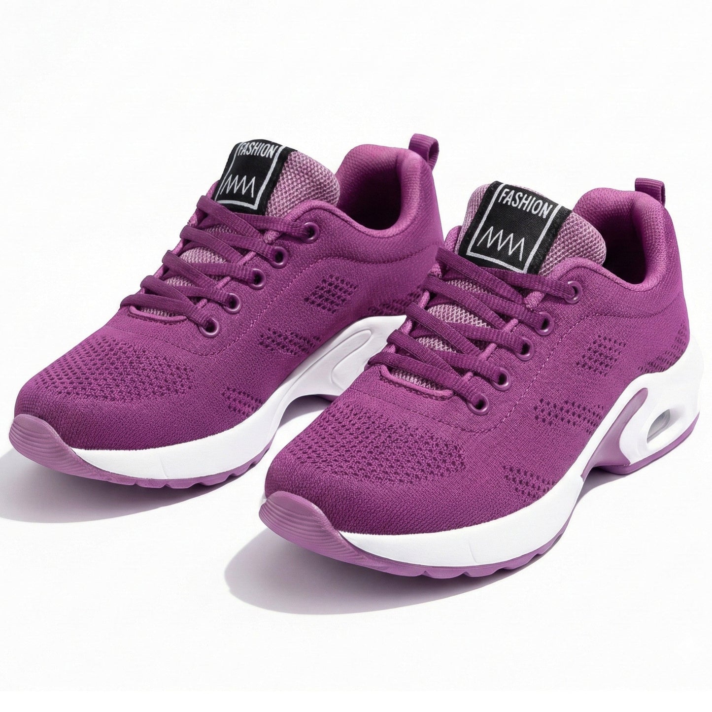Women's walking shoes with air cushioning and breathable mesh