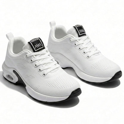 Women's walking shoes with air cushioning and breathable mesh