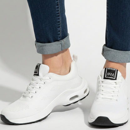 Women's walking shoes with air cushioning and breathable mesh