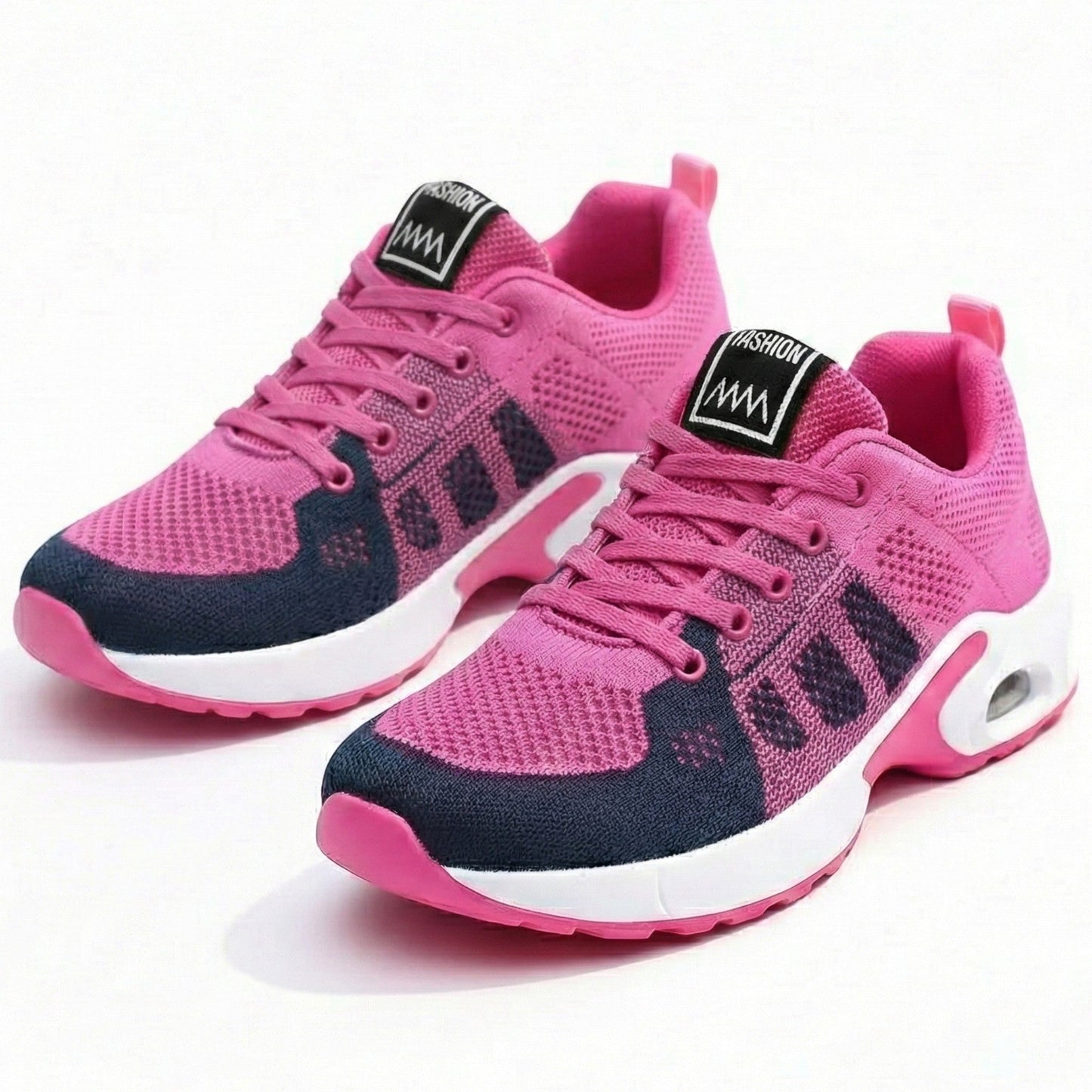 Women's walking shoes with air cushioning and breathable mesh