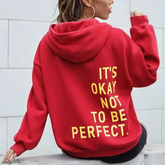 Women's hoodie with long sleeves and hood