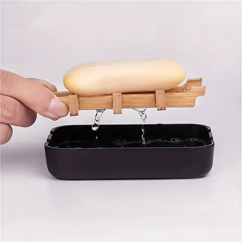 Lumenora Élite Bamboo Soap Dish – Elegant Accessory for the Bathroom