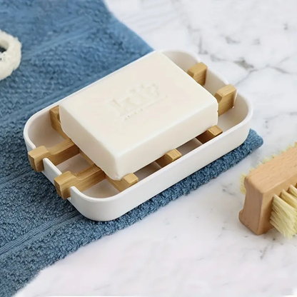 Lumenora Élite Bamboo Soap Dish – Elegant Accessory for the Bathroom