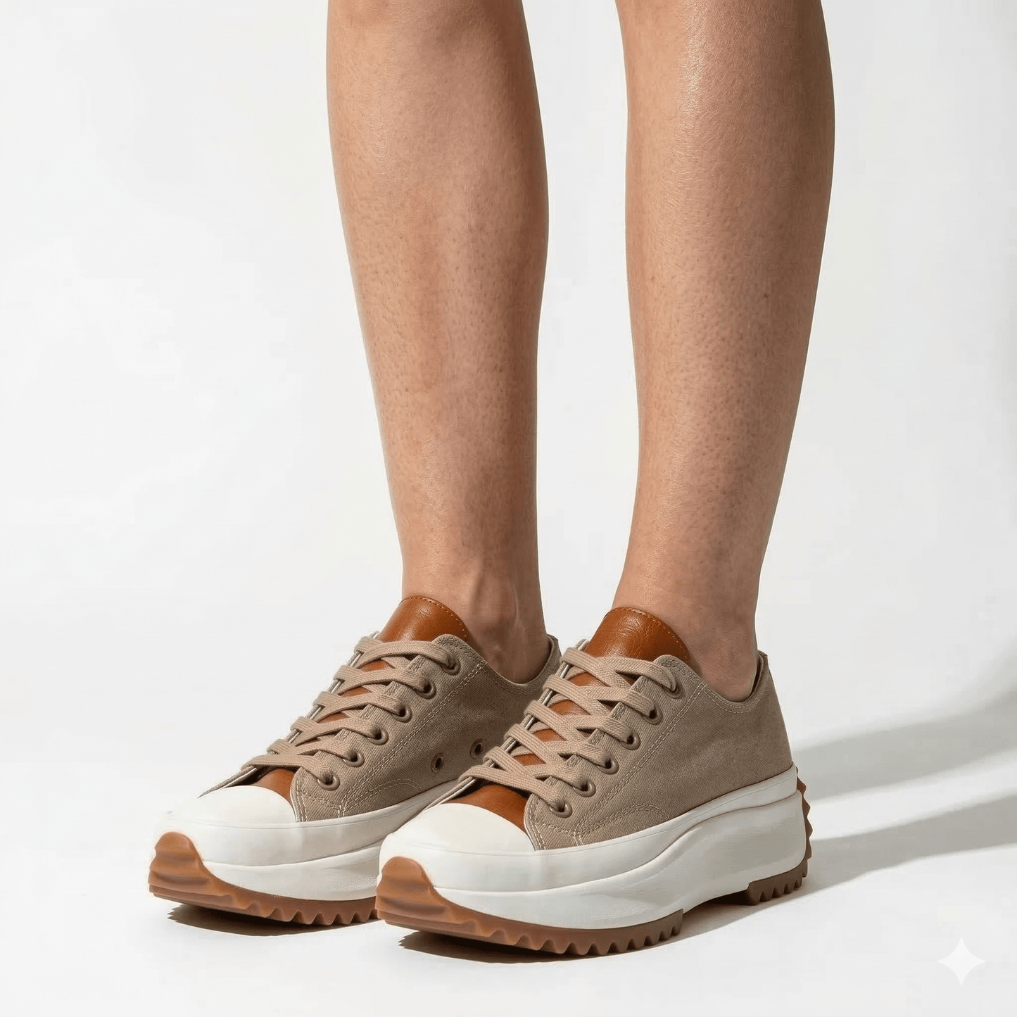 Women's platform sneakers with thick sole