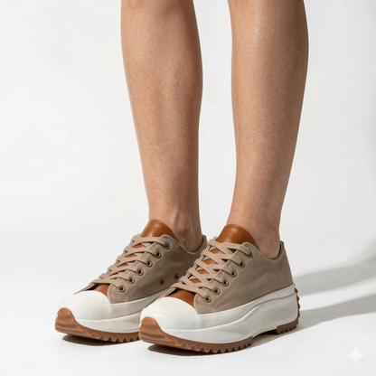 Women's platform sneakers with thick sole