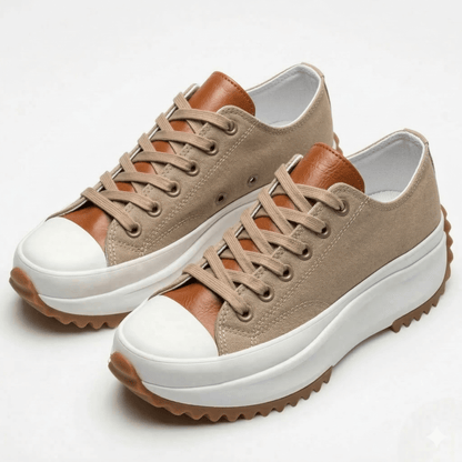 Women's platform sneakers with thick sole