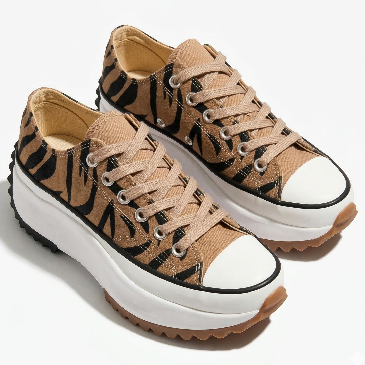 Women's platform sneakers with thick sole