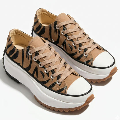 Women's platform sneakers with thick sole