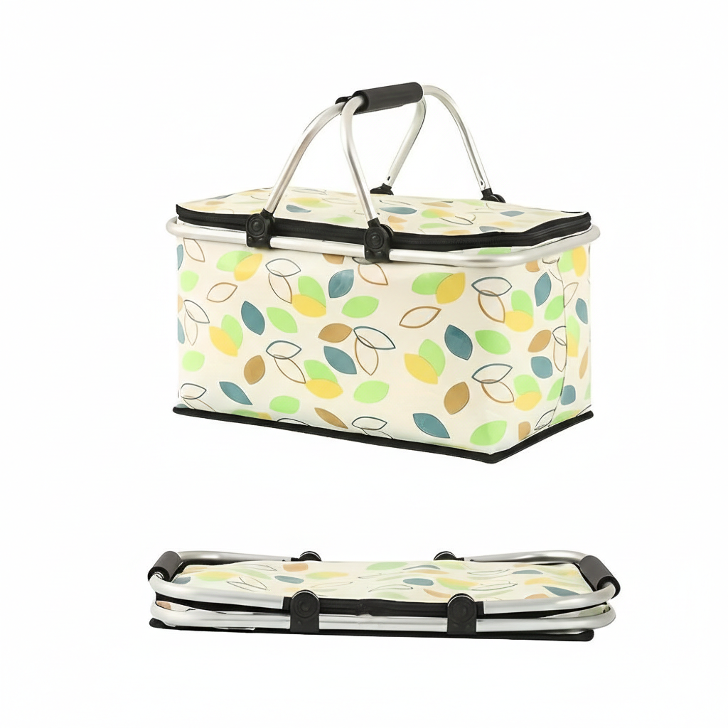 Picnico Foldable Checked Picnic Basket – Versatile 22L Outdoor Companion