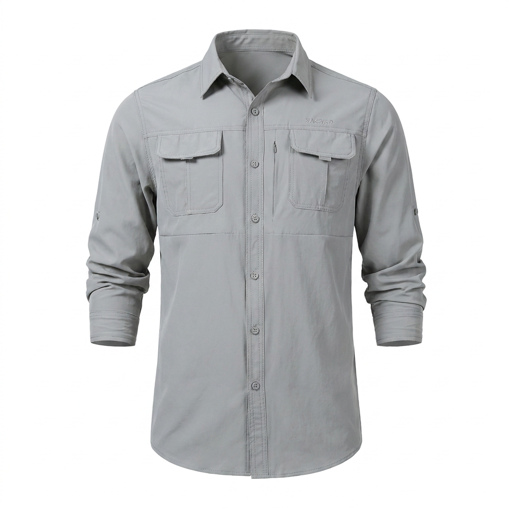 Wanderhemd Hike & Haven, Farbe Light Gray, Packshot