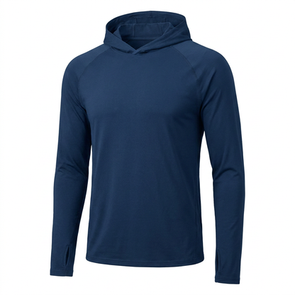 Sonnenhoodie Hike & Haven Herren, Farbe Marineblau, Packshot