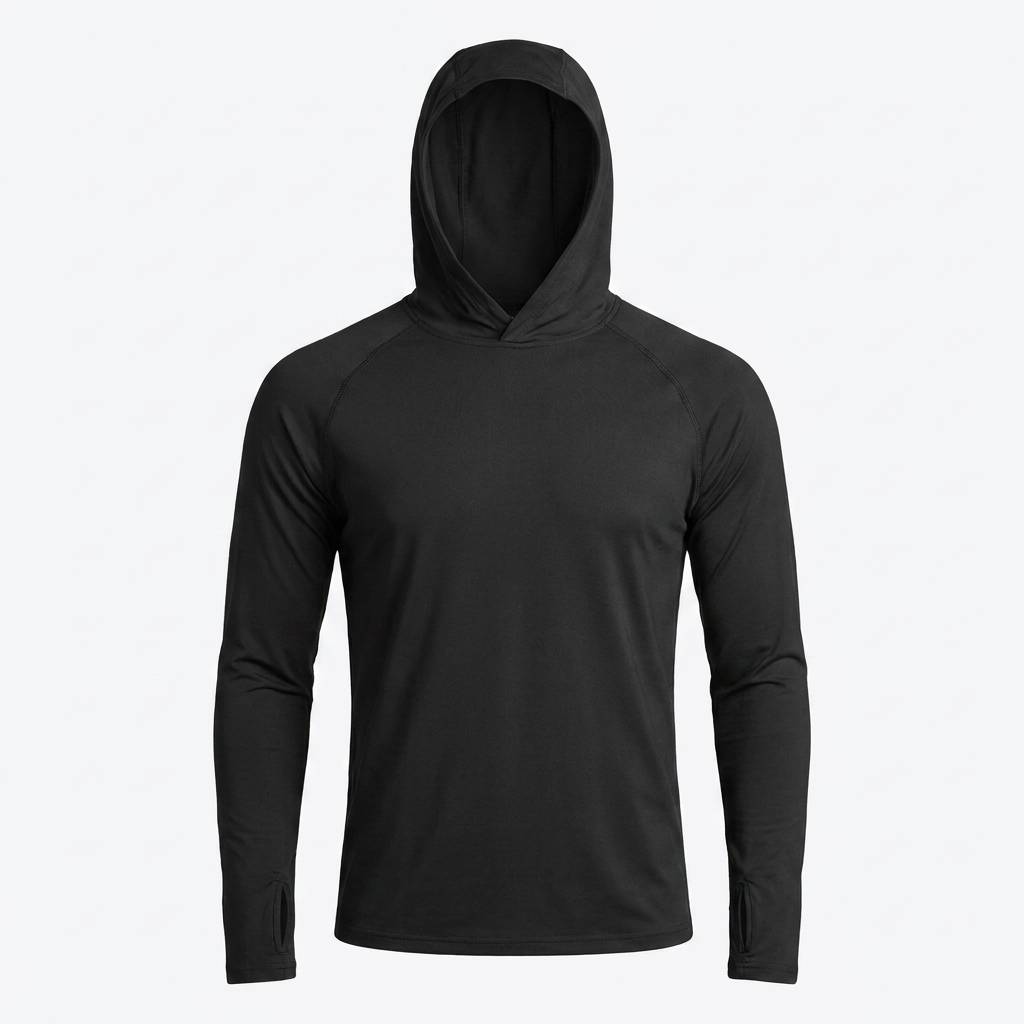 Sonnenhoodie Hike & Haven Herren, Farbe Schwarz, Packshot
