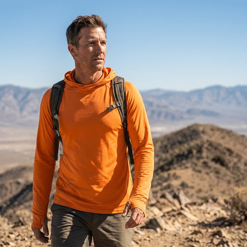 Sonnenhoodie Hike & Haven Herren, Lifestyle Bergkamm