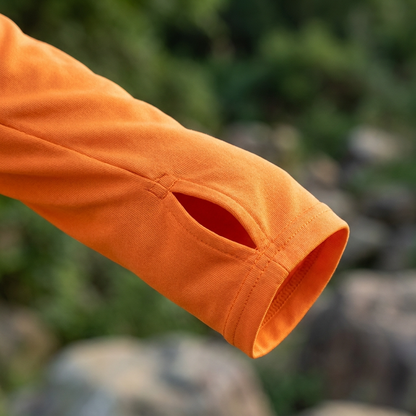 Sonnenhoodie Hike & Haven Herren, Detailaufnahme Daumenschlaufe