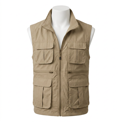 Reiseweste Hike & Haven Herren, Farbe Khaki, Packshot