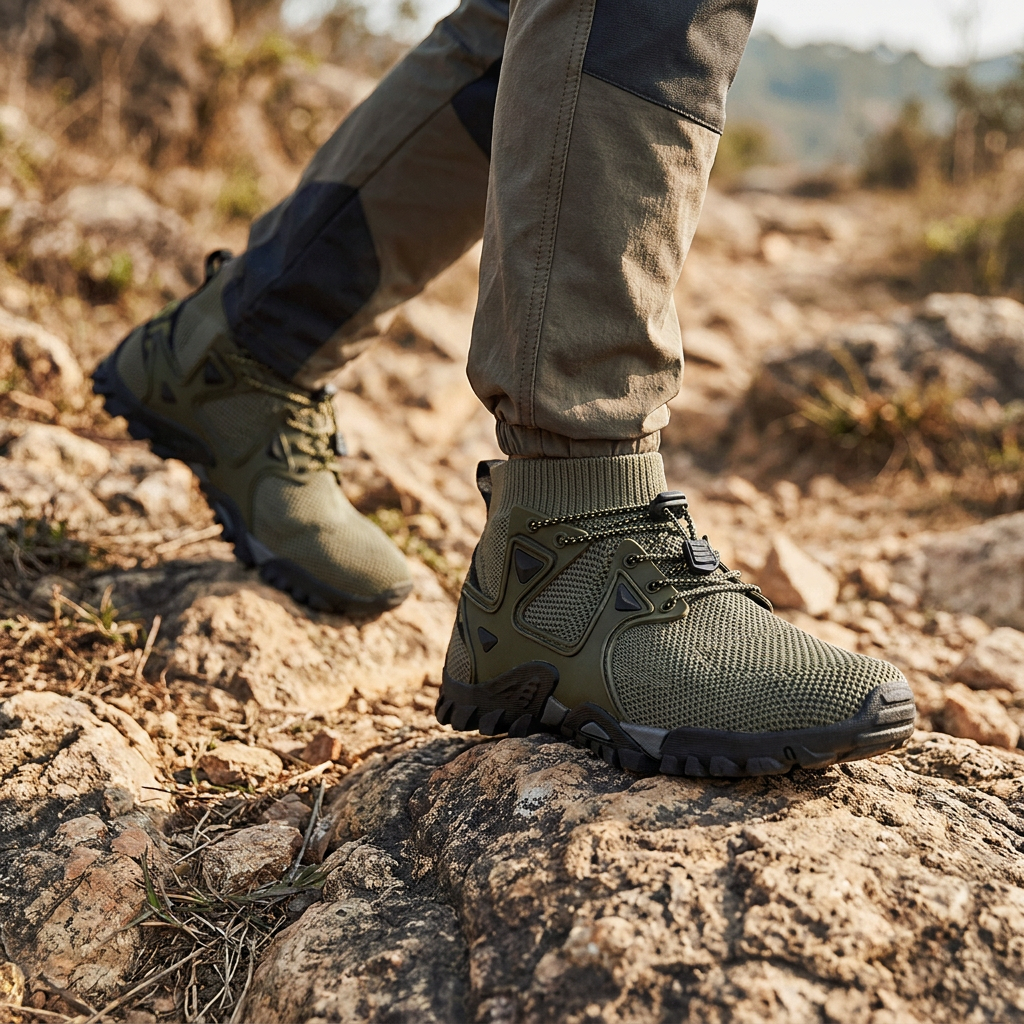 Wanderschuhe Hike & Haven Herren, Schritt auf Geroell