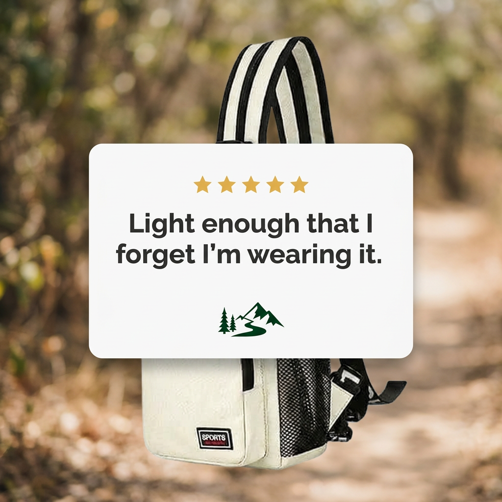 Crossbody-Tasche Hike & Haven, Kundenstimme
