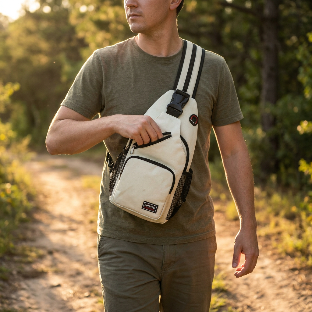 Crossbody-Tasche Hike & Haven, Lifestyle auf dem Wanderweg