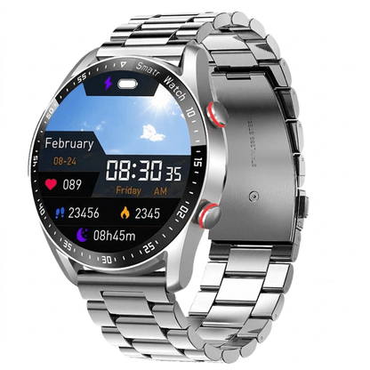 Smartwatch Hike & Haven, Farbe Silber Stahl, Packshot