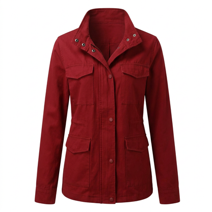 Wanderjacke Hike & Haven Damen, Farbe Rot, Packshot