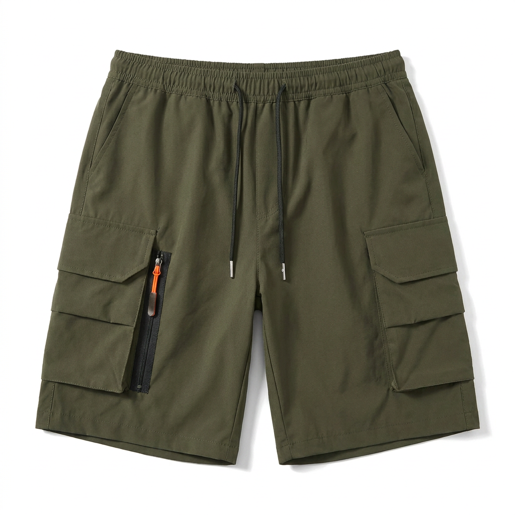 Wandershorts Hike & Haven Herren, Farbe Armeegruen, Packshot