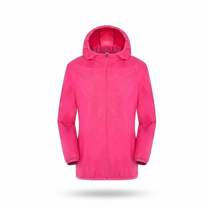 Sonnenschutzjacke Pink, Studiofoto vor weißem Hintergrund