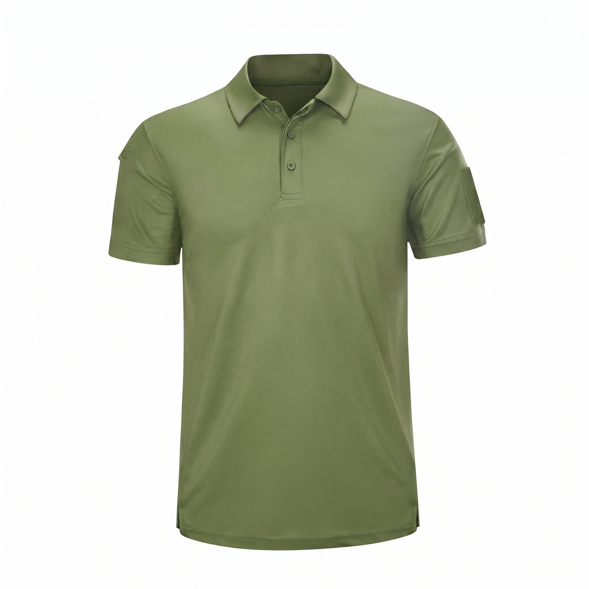 Tactical-Poloshirt Militärgrün, Studiofoto vor weißem Hintergrund