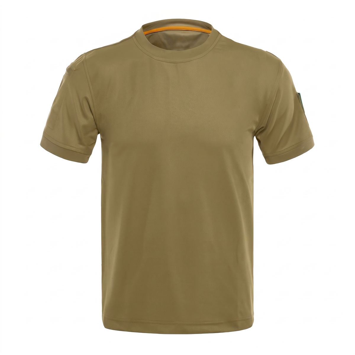 Tactical-Shirt Khaki, Studiofoto vor weißem Hintergrund