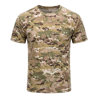 Tactical-Shirt CP-Camouflage, Studiofoto vor weißem Hintergrund